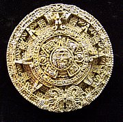 Y184 Mayan Calendar sm. 7 in. dia. x 1 in..JPG