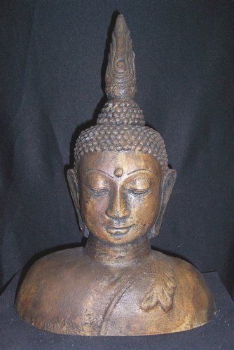 Y883 Bali Buddha Head 13  in..JPG